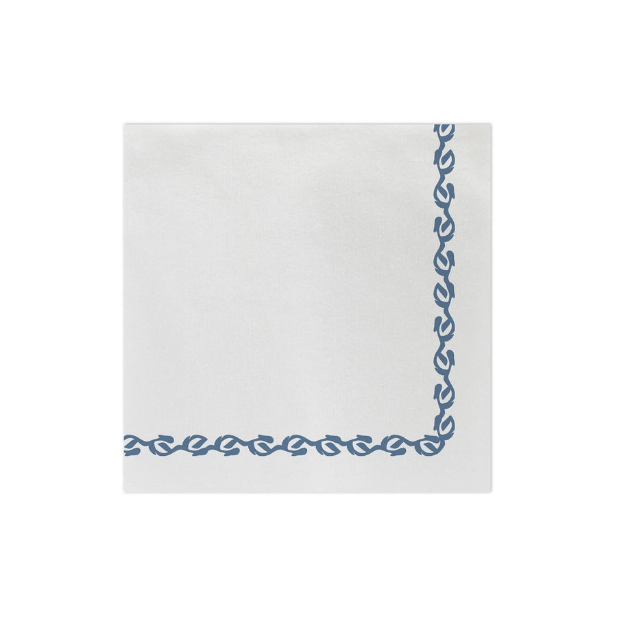 Papersoft Napkins, Florentine Blue Cocktail (Pack/20) - Lacuisinebozeman