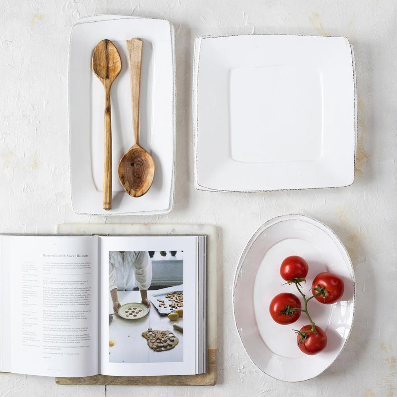 Lastra White Small Oval Platter - Lacuisinebozeman